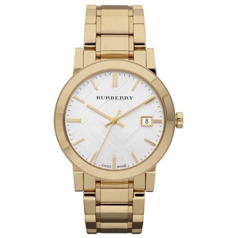 burberry gold check watch double tone|Burberry Men's BU9003 Large Check Goldtone .